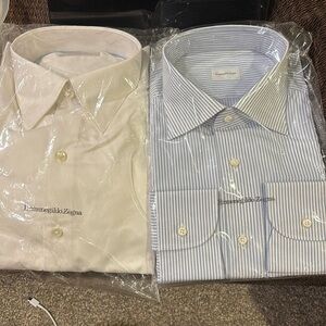 2 Brand new Men’s Dress Shirts Ermengildo Zegna